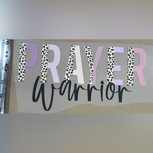 Leopard Print Pray Warrior DTF transfer